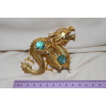 24kt gold plated Crystal Creations Dragon with Swarovski Crystal elements