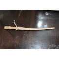 Antique Chinese handcarved bone page turner 15 cm long circa 1800's