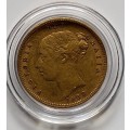 1883 GOLD  HALF SOVEREIGN - QUEEN VICTORIA YOUNGHEAD - FREE POSTNET  COURIER DELIVERY IN RSA