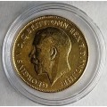 1925 GOLD  HALF SOVEREIGN (10/-)  UNION OF SA - (ex mount) FREE POSTNET  COUNTER DELIVERY