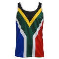 SA Flag mens running vest - Medium
