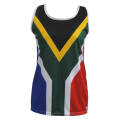 SA Flag ladies running vest - X-Small