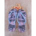 Puma sandals ladies first flip blue/purple/ peach - size UK4
