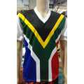 SA Flag Short Sleeve T-shirt unisex - Size Large