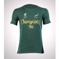 Springboks Men`s RWC World Cup Champions Tee Shirt - Large
