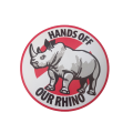 Licence Disc Sticker - Hands Off Our Rhino