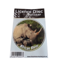Licence Disc Sticker - African Rhino