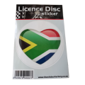 Licence Disc Sticker - SA Flag Heart