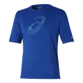 Asics Tee Men`s Graphic Spiral Logo Blue - Small