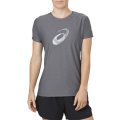 Asics Tee Ladies Graphic Spiral Carbon Grey - X-Large (XL) with FLAW