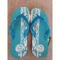 Lizzard sandals  flip-flops men`s rickie teal/white - size UK 11