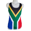 SA Flag mens running vest (new look) - Large