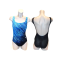 TYR Ladies Swimming Costume - Andromeda Blue with Square Neck-line - Size 44