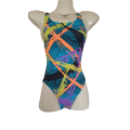 TYR Ladies / Girls Swimming Costume One Paseo Powerback Multicolour - Size 24