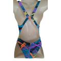 TYR Ladies / Girls Swimming Costume One Paseo Powerback Multicolour - Size 24