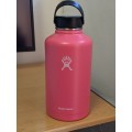 Hydro Flask Water Bottle  Stainless Steel and Vacuum Insulated  Wide Mouth 2.0 (64oz / 1.9l) - Pink