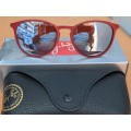 Ray-Ban Unisex Erika Metal Bordeaux Sunglasses RB3539-9023B5-54