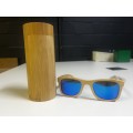 Bamboo sunglasses - Blue lens