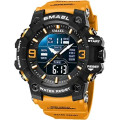 SMAEL 8049 Men`s Orange Strap Multi Function Sports LED Wristwatches