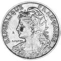 1903 REPUBLIC FRANCAISE 25 CENTIMES NICKEL COIN.