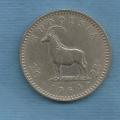 1964 RHODESIA HALF CROWN  COIN, IN EXCELLENT CONDITION.