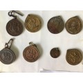 8 x  VARIOUS MEDALS/ MEDALLIONS. IN GOOD CONDITION.