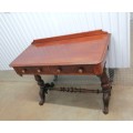 Stunning victorian 2 drawer stretcher table