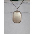 A stunning sterling art Deco locket on chain