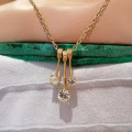 A stunning costume 3 drop necklace on chain