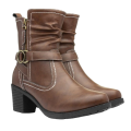Lilley Marie Womens Brown Heeled Boot
