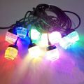 5M Lantern-shape Bulb String Lights With 10 hanging Bulbs RGB with Extension Ports (plugged)