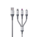 3 in 1 Charging Cable 1.2m  Wekome