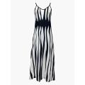 Black & White Spaghetti Strap Long Maxi Dress (XL)