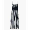 Black & White Spaghetti Strap Long Maxi Dress (XL)