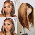 8inch Brazilian Hair - Glueless Lace Front Wig - Piano Gold