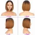 8inch Brazilian Hair - Glueless Lace Front Wig - Ombre Gold