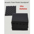 Black Acoustic Soundproofing Foam Wall Panels - 12 Pack