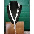 Beautiful Double Strand Glass Pearl Necklace