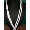 Beautiful Double Strand Glass Pearl Necklace