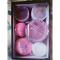 Gift Boxes with Handmade Soap, a Candle and some Handmade Bath Products