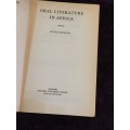 Oral Literature in Africa by Ruth Finnegan | Oxford Library of African Literature 1976