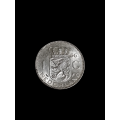Netherlands: Silver 1956 1 Gulden, high grade