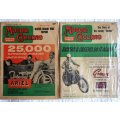 Two 1961 vintage MOTOR CYCLING magazines, good condition, loads of period adverts.