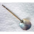 Delightful vintage silver plated brass & mother of pearl shell serving spoon