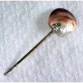 Delightful vintage silver plated brass & mother of pearl shell serving spoon