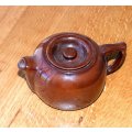 Wonderful vintage brown glazed cheeky Teapot for one!