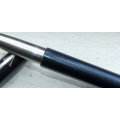Unusual metal-flake blue PARKER VECTOR Roller Ball pen - brand new cartridge!