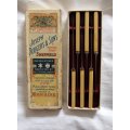 Boxed Set of Six Joseph Rodgers Dessert Knives, Faux Bone Handles, Cutlers to His Majesty, George V