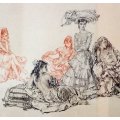 STUDIES OF CECILIA - Signed Sir William Russell Flint Limited Edition Print, Framed