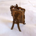 Delightful antique miniature gilt brass dressing table photograph frame